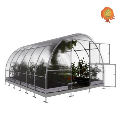 Gewächshaus Polycarbonat Stahl Runddach Onyx