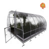 Gewächshaus Polycarbonat Stahl Runddach Onyx