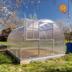 Gewächshaus Polycarbonat Stahl Runddach Onyx