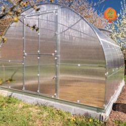 Gewächshaus Polycarbonat Stahl Runddach Onyx