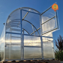 Gewächshaus Polycarbonat Stahl Runddach Turmalin