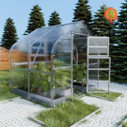 Gewächshaus Polycarbonat Stahl Gotikdach Saphir