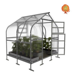 Gewächshaus Polycarbonat Stahl Gotikdach Saphir