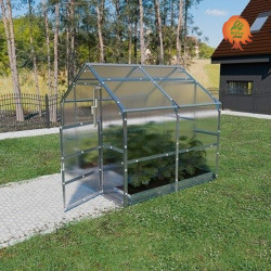 Gewächshaus Polycarbonat Stahl Satteldach Granat