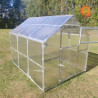 Gewächshaus Polycarbonat Stahl Satteldach Granat