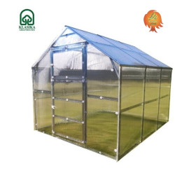 Gewächshaus Polycarbonat Stahl Satteldach Granat