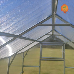 Gewächshaus Polycarbonat Stahl Satteldach Granat