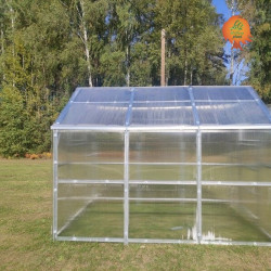 Gewächshaus Polycarbonat Stahl Satteldach Granat