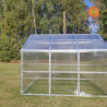 Gewächshaus Polycarbonat Stahl Satteldach Granat