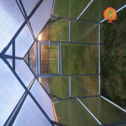 Gewächshaus Polycarbonat Stahl Satteldach Granat