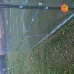 Gewächshaus Polycarbonat Stahl Satteldach Granat