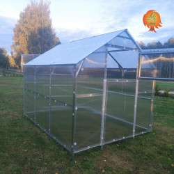 Gewächshaus Polycarbonat Stahl Satteldach Granat