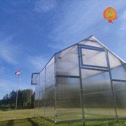 Gewächshaus Polycarbonat Stahl Satteldach Granat