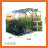 Gewächshaus Polycarbonat Stahl Runddach Quarz