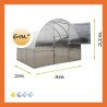Gewächshaus Polycarbonat Stahl Runddach Jaspis