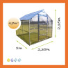 Gewächshaus Polycarbonat Stahl Satteldach Granat