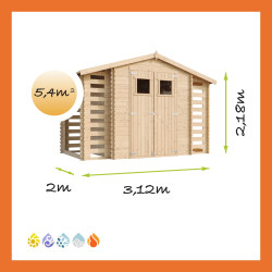 Gartenschuppen Holz Satteldach Scheitstube