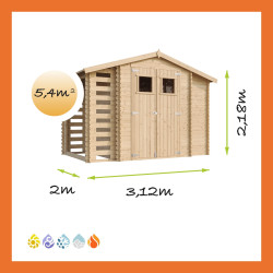 Gartenschuppen Holz Satteldach Holzkammer