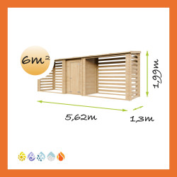 Holzlager Holz Pultdach Winterkammer