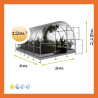 Gewächshaus Polycarbonat Stahl Runddach Onyx