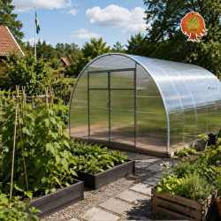 Gewächshaus Polycarbonat Stahl Runddach Topas