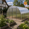 Gewächshaus Polycarbonat Stahl Runddach Topas
