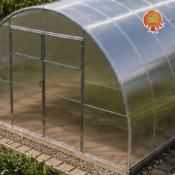 Gewächshaus Polycarbonat Stahl Runddach Topas