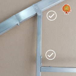 Gewächshaus Polycarbonat Stahl Runddach Topas