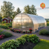 Gewächshaus Polycarbonat Stahl Runddach Obsidian