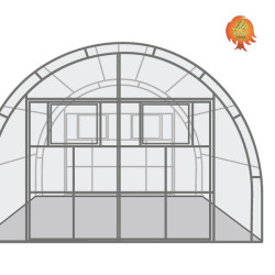Gewächshaus Polycarbonat Stahl Runddach Obsidian