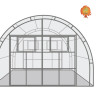 Gewächshaus Polycarbonat Stahl Runddach Obsidian
