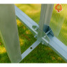 Gewächshaus Polycarbonat Stahl Runddach Obsidian