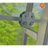Gewächshaus Polycarbonat Stahl Runddach Obsidian