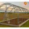 Gewächshaus Polycarbonat Stahl Runddach Obsidian