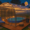 Gewächshaus Polycarbonat Stahl Runddach Obsidian