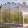 Gewächshaus Polycarbonat Stahl Runddach Basalt
