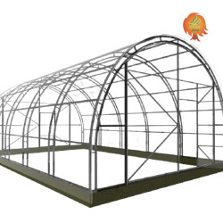 Gewächshaus Polycarbonat Stahl Runddach Basalt