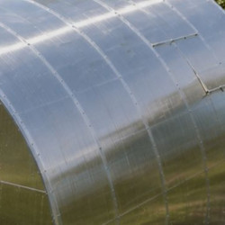 Gewächshaus Polycarbonat Stahl Runddach Topas – Beglasung