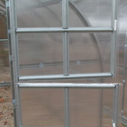 Gewächshaus Polycarbonat Stahl Runddach Quarz – Eingang