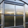 Gewächshaus Polycarbonat Stahl Runddach Quarz – Belüftung