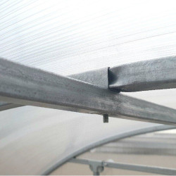 Gewächshaus Polycarbonat Stahl Runddach Jaspis – Beglasung