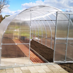 Gewächshaus Polycarbonat Stahl Runddach Onyx – Größen und Abgrenzung