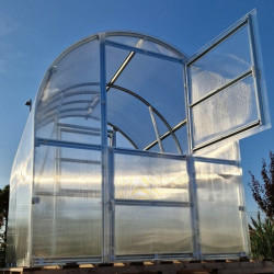 Gewächshaus Polycarbonat Stahl Runddach Turmalin – Belüftung