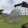 Gewächshaus Polycarbonat Stahl Gotikdach Saphir – Beglasung und Pflege