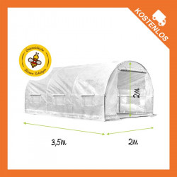 Maßangaben Gewächshaus 7m2 weiss