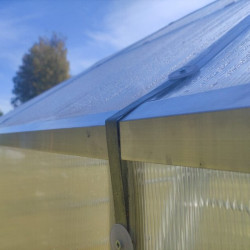 Gewächshaus Polycarbonat Stahl Satteldach Granat – Beglasung