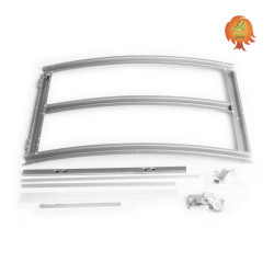 Dachluke manuell Gewächshaus Polycarbonat Stahl Runddach Jaspis