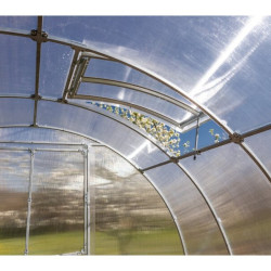 Dachluke manuell Gewächshaus Polycarbonat Stahl Runddach Onyx – Passend für