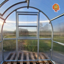 Dachluke manuell Gewächshaus Polycarbonat Stahl Runddach Turmalin