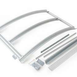 Dachluke manuell Gewächshaus Polycarbonat Stahl Runddach Turmalin – Ausführung
